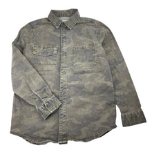 Load image into Gallery viewer, Boys Target, thick stretch cotton camo print long sleeve shirt, FUC, size 10,