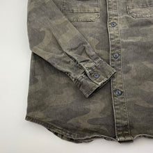 Load image into Gallery viewer, Boys Target, thick stretch cotton camo print long sleeve shirt, FUC, size 10,