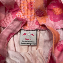 Load image into Gallery viewer, Girls All 4 Me, floral stretch cotton summer dress, GUC, size 2, L: 44cm