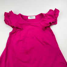Load image into Gallery viewer, Girls Alfaberry, pink stretchy short sleeve dress, marks on front, FUC, size 1, L: 40cm