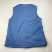 Load image into Gallery viewer, Unisex blue, fleece vest, dog, FUC, size 8,