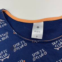 Load image into Gallery viewer, Girls Target, navy cotton casual dress, mark at neck, FUC, size 7, L: 60cm