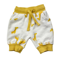 Load image into Gallery viewer, Unisex Baby Berry, fleece lined pants / bottoms, giraffes, EUC, size 0000,