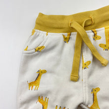 Load image into Gallery viewer, Unisex Baby Berry, fleece lined pants / bottoms, giraffes, EUC, size 0000,
