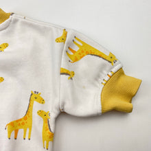 Load image into Gallery viewer, Unisex Baby Berry, fleece lined sweater / jumper, giraffes, small mark back right sleeve, FUC, size 0000,