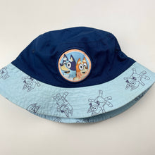 Load image into Gallery viewer, Unisex Bluey, reversible bucket hat, discolouration light blue side, FUC, size 00-0,