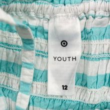 Load image into Gallery viewer, Girls Target, blue & white stripe cotton summer dress, GUC, size 12, L: 75cm