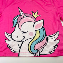 Load image into Gallery viewer, Girls SHEIN, lightweight tee / top, unicorn, FUC, size 6,