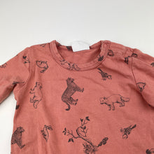 Load image into Gallery viewer, Girls Milky, stretchy romper, wild animals, FUC, size 00,