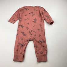 Load image into Gallery viewer, Girls Milky, stretchy romper, wild animals, FUC, size 00,