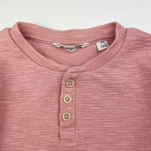 Load image into Gallery viewer, Girls Country Road, pink long sleeve henley top, FUC, size 8,