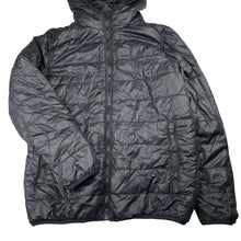 Load image into Gallery viewer, Boys Shock Resistant, black hooded puffer jacket / coat, EUC, size 10,