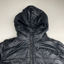 Load image into Gallery viewer, Boys Shock Resistant, black hooded puffer jacket / coat, EUC, size 10,