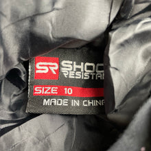 Load image into Gallery viewer, Boys Shock Resistant, black hooded puffer jacket / coat, EUC, size 10,