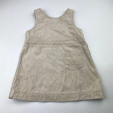 Load image into Gallery viewer, Girls Country Road, corduroy cotton overalls dress, light marks, FUC, size 1, L: 43cm