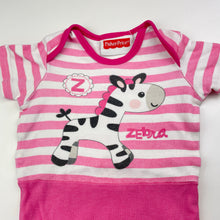 Load image into Gallery viewer, Girls Fisher Price, cotton bodysuit / romper, wash fade, FUC, size 00,