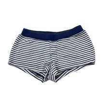 Load image into Gallery viewer, Unisex Country Road, navy stripe soft cotton shorts, wash fade, FUC, size 00,
