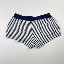Load image into Gallery viewer, Unisex Country Road, navy stripe soft cotton shorts, wash fade, FUC, size 00,