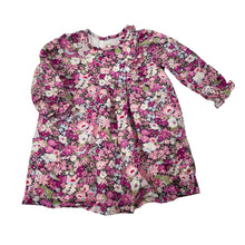 Load image into Gallery viewer, Girls Bondpoint, lined lightweight floral cotton smock top, L: 36cm, EUC, size 6 months,