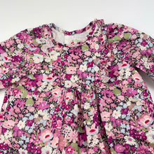 Load image into Gallery viewer, Girls Bondpoint, lined lightweight floral cotton smock top, L: 36cm, EUC, size 6 months,