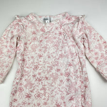 Load image into Gallery viewer, Girls Bebe by Minihaha, stretchy floral zip coverall / romper, GUC, size 00,