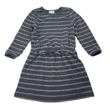 Load image into Gallery viewer, Girls Cotton On, metallic stripe casual long sleeve dress, EUC, size 3, L: 51cm
