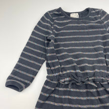 Load image into Gallery viewer, Girls Cotton On, metallic stripe casual long sleeve dress, EUC, size 3, L: 51cm
