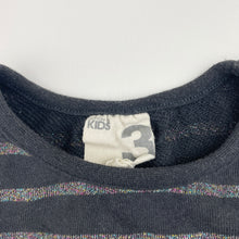 Load image into Gallery viewer, Girls Cotton On, metallic stripe casual long sleeve dress, EUC, size 3, L: 51cm