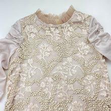 Load image into Gallery viewer, Girls Child by Petals Ink, Designer embroidered tulle & sequin formal / party dress, Made in Aus, no size, armpit to armpit: 37.5cm, EUC, size 8-10, L: 73cm