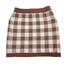 Load image into Gallery viewer, Girls Seed, cotton blend knit skirt, elasticated, L: 38cm, light marks, FUC, size 12,