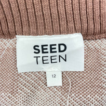 Load image into Gallery viewer, Girls Seed, cotton blend knit skirt, elasticated, L: 38cm, light marks, FUC, size 12,