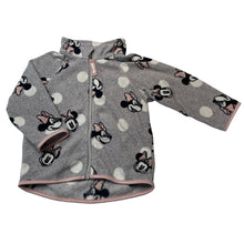 Load image into Gallery viewer, Girls H&M, Disney Minnie Mouse lightweight fleece zip up sweater, EUC, size 00,