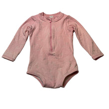 Load image into Gallery viewer, Girls Cotton On, floral long sleeve swim one-piece, fading/discolouration, FUC, size 1,