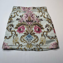 Load image into Gallery viewer, Girls Child by Petals Ink, Designer lined embroidered floral cotton/silk skirt, L: 35.5cm, W: 29.5cm across, EUC, size 6,