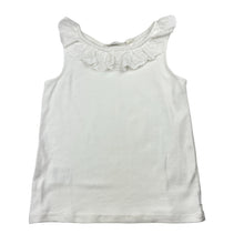 Load image into Gallery viewer, Girls Country Road, broderie cotton trim singlet / tank top, EUC, size 7,