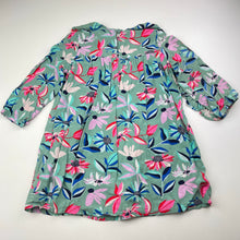 Load image into Gallery viewer, Girls Cotton On, floral viscose long sleeve dress, EUC, size 3, L: 50cm