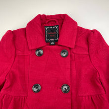 Load image into Gallery viewer, Girls Hathaway Kids, red jacket / coat, L: 58cm, FUC, size 6,