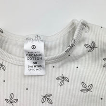 Load image into Gallery viewer, Unisex Target, ribbed organic cotton blend bodysuit / romper, GUC, size 00,