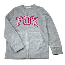 Load image into Gallery viewer, Girls FOX, fleece zip up sweater, FUC, size 8,