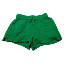 Load image into Gallery viewer, Girls Cotton On, green crinkle cotton shorts, elasticated, GUC, size 6,