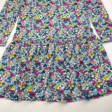 Load image into Gallery viewer, Girls Target, colourful floral cotton long sleeve dress, GUC, size 6, L: 61cm