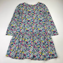 Load image into Gallery viewer, Girls Target, colourful floral cotton long sleeve dress, GUC, size 6, L: 61cm