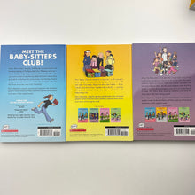 Load image into Gallery viewer, Books THE BABY-SITTERS CLUB, 3 x graphic novels by Raina Telgemeier, paperback, GUC, size ,