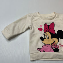 Load image into Gallery viewer, Girls Disney, Minnie Mouse fleece lined sweater / jumper, EUC, size 00,