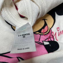 Load image into Gallery viewer, Girls Disney, Minnie Mouse fleece lined sweater / jumper, EUC, size 00,