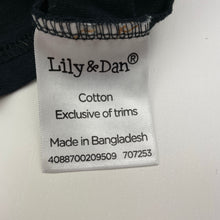 Load image into Gallery viewer, Girls Lily & Dan, black cotton long sleeve tee / top, FUC, size 6,