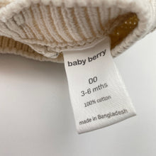 Load image into Gallery viewer, Unisex Baby Berry, knitted cotton sweater / jumper, FUC, size 00,