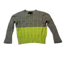 Load image into Gallery viewer, Girls Bardot Junior, grey & green stretchy knit sweater / jumper, GUC, size 000,