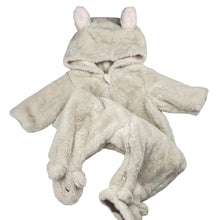 Load image into Gallery viewer, Unisex Beatrix Potter, Peter Rabbit super soft faux fur zip coverall / romper, EUC, size 00,