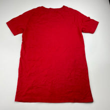 Load image into Gallery viewer, Boys Adidas, red cotton tee / top, no size label, L: 55cm, armpit to armpit: 38cm, GUC, size 9-10,